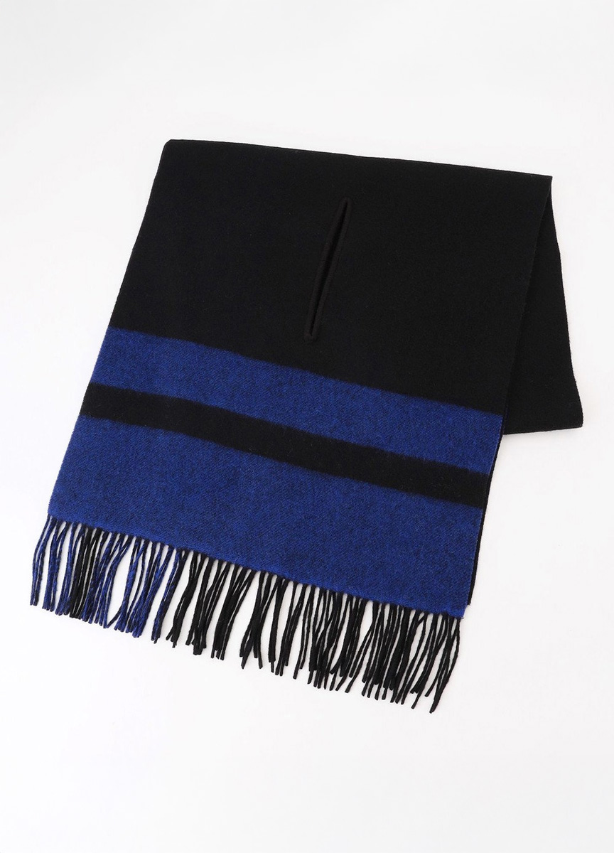 極簡撞色條紋圍巾